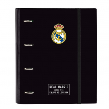 Carpeta de anillas Real Madrid C.F. Corporativa Negro (27 x 32 x 3.5 cm)