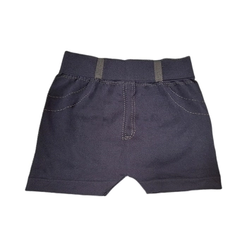 Short Elástico Marino con Costuras Verde Militar