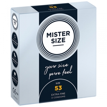 Preservativos Mister Size Extrafinos (53 mm) 3uds
