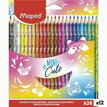 Lápices de colores Maped Mini Cute Multicolor 24 Piezas (12 Unidades)