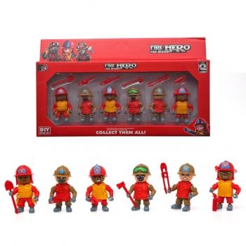 Figura de Acción Bombero 6 Piezas Set