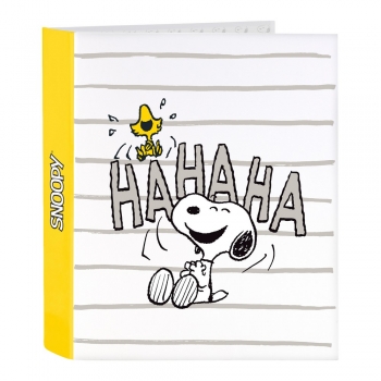 Carpeta de anillas Snoopy Friends Forever Blanco Amarillo A4 (40 mm)