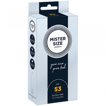 Preservativos Mister Size Extrafinos (53 mm) 10uds