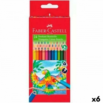 Lápices de colores Faber-Castell Multicolor (6 Unidades) 24 piezas