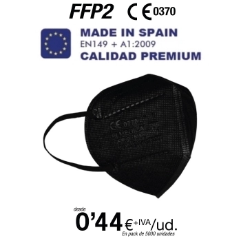 Mascarillas FFP2 Made in Spain Calidad Premium con certificado 0370-5079-PPE/B
