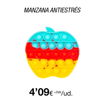 Juguete Sensorial AntiEstrés de Burbujas, Manzana multicolor Juguete Sensorial AntiEstrés de Burbujas, Manzana multicolor