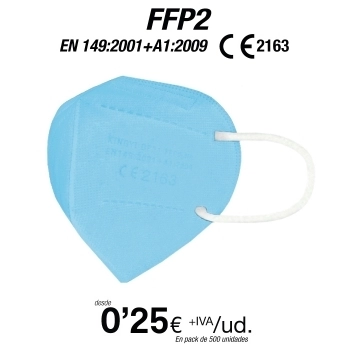 FFP2 Color Azul Claro con certificacion europea FFP2 Color Azul Claro con certificacion europea