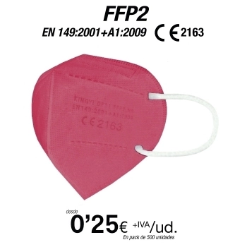 FFP2 Rojo Burdeos con certificacion europea FFP2 Rojo Burdeos con certificacion europea