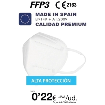 Mascarillas FFP3 Made in Spain calidad Premium