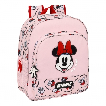 Mochila Escolar Minnie Mouse Me time Rosa (32 x 38 x 12 cm)