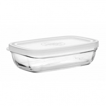 Fiambrera Freshbox Transparente Con Tapa Rectangular (15 cm)