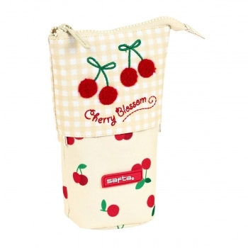 Estuche Cubilete Safta Cherry Beige (8 x 19 x 6 cm)