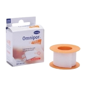 Esparadrapo omnipor papel 2.5 cm x 5 m