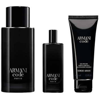 Set Armani Code Parfum 125ml + 15ml + Body Shampoo 75ml