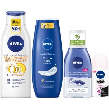 Set Body Loción Reafirmante Q10 + Vitamin C 400ml + 3 Productos + Neceser