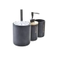 Set de Baño DKD Home Decor Natural Negro Bambú Dolomita (10,2 x 10,2 x 37,5 cm) 