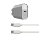 Cargador de Pared + Cable USB C KSIX Blanco 20W