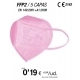 Pack 5000uds FFP2 Rosa Claro Pack 5000uds FFP2 Rosa Claro
