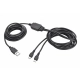 Cable USB a micro USB Trust GXT 222 Negro