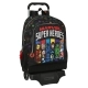 Mochila Escolar con Ruedas The Avengers Super heroes Negro (32 x 42 x 14 cm)